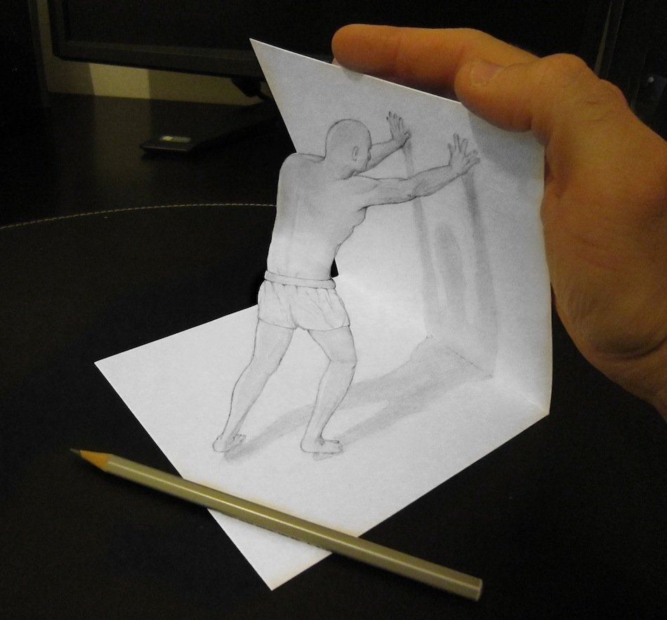 Рисунок на бумаге карандашом. Алессандро Дидди. Живые рисунки Алессандро Дидди. Объемные рисунки. 3д рисунки карандашом.