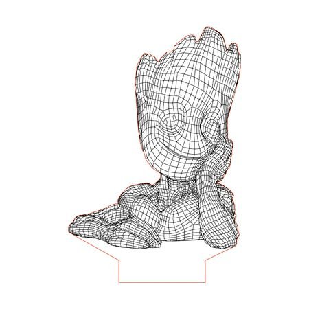 Макет для 3д светильника