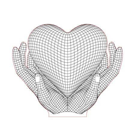 Сердце 3д вектор