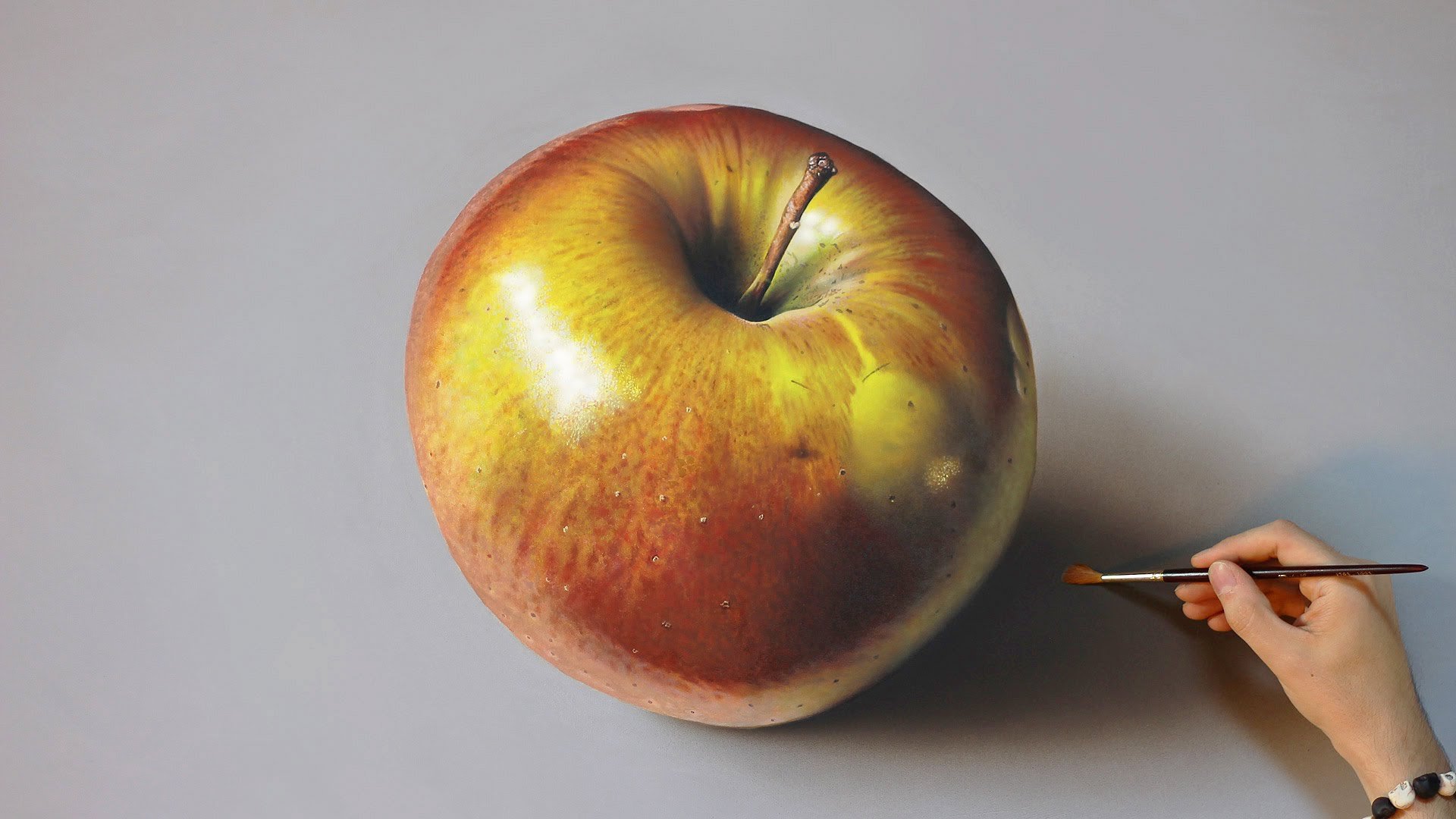 Яблоки реалистичные живопись