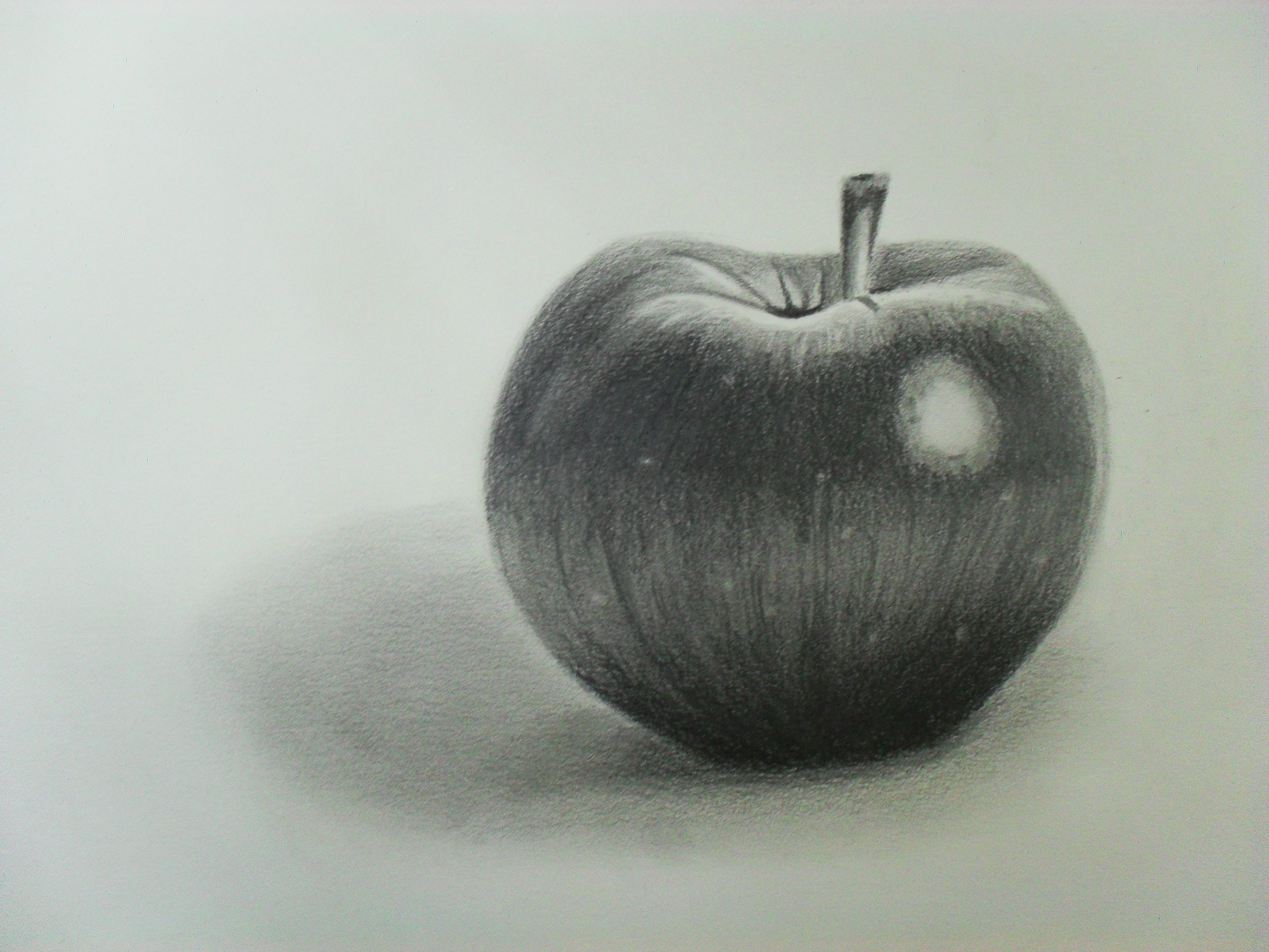 Три яблока карандашом