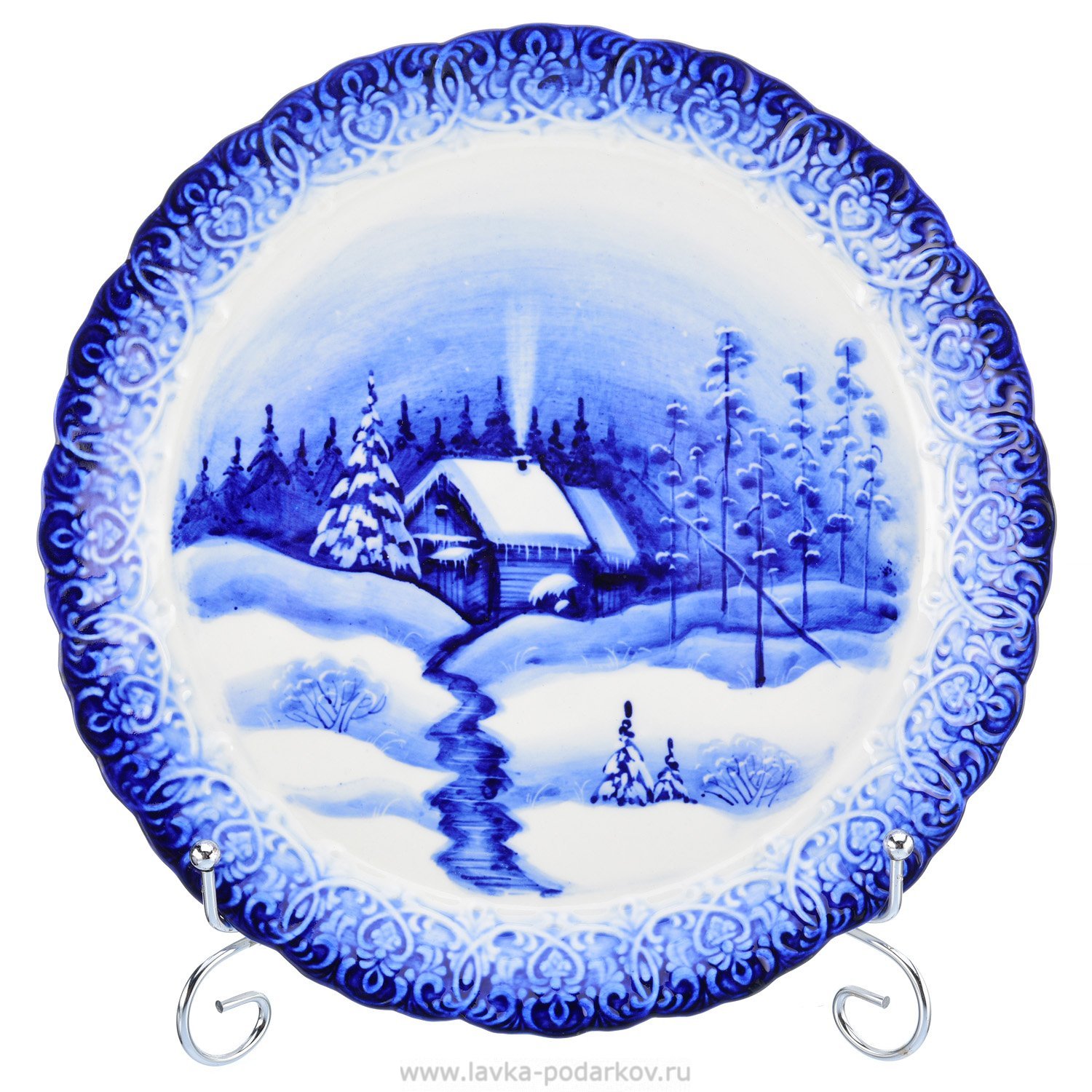 Зимний пейзаж на тарелке