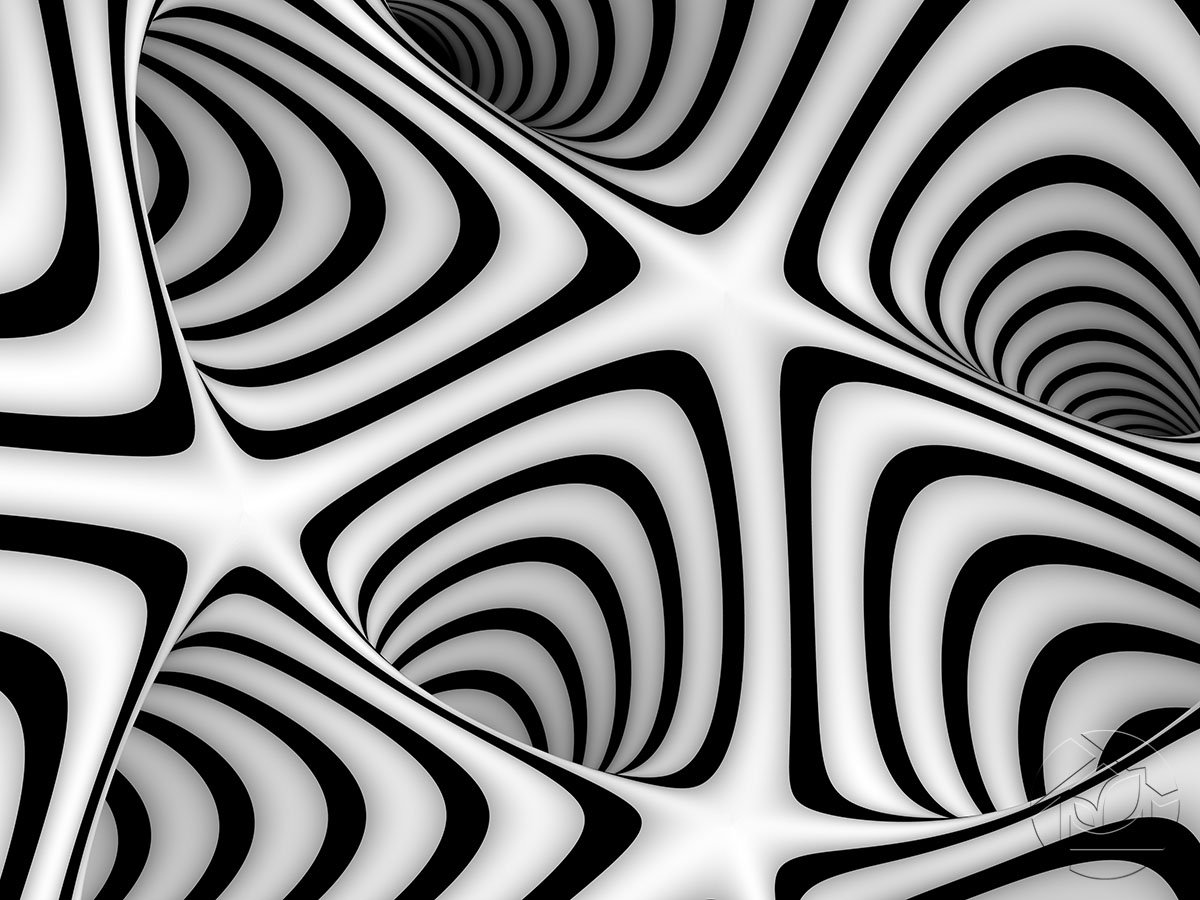 Абстрактные иллюзии черно белые