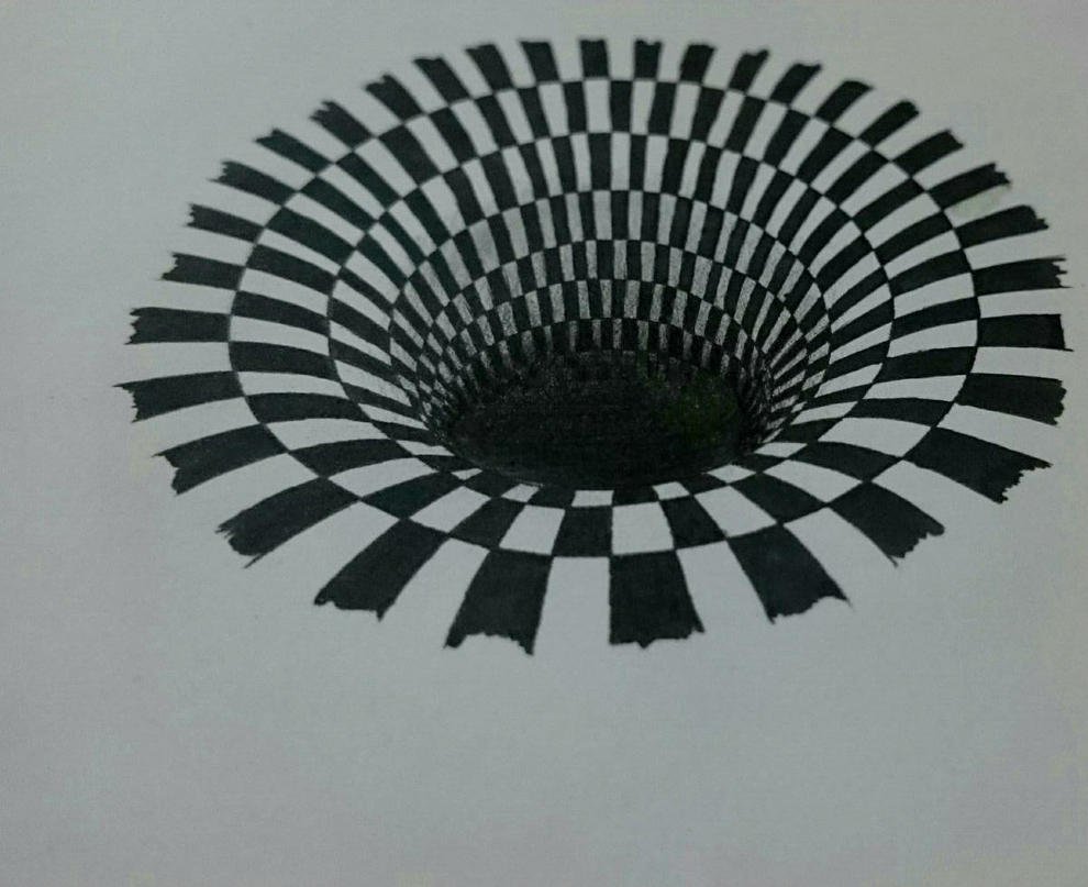 Оптическая иллюзия дыра