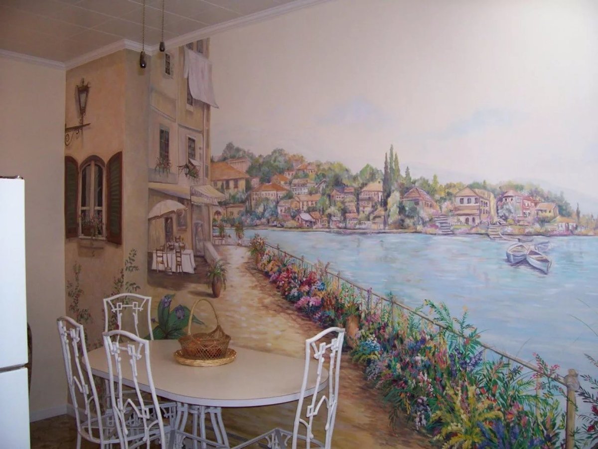 Фреска на стену на кухню