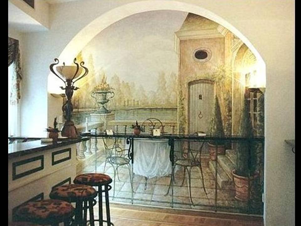 Рисунок на стене в квартире на кухне фото дизайн