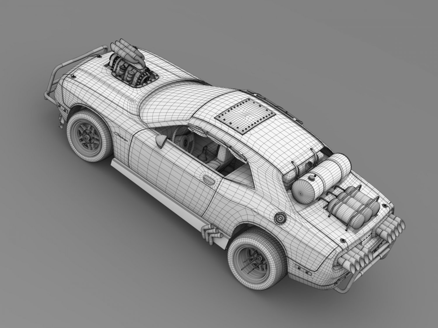 Blender 3d модель машины