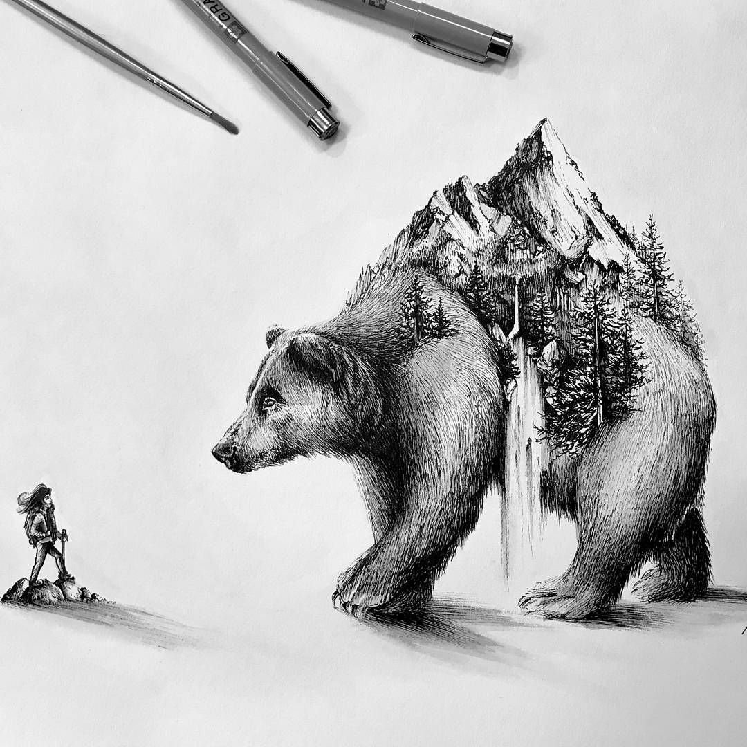 Медведь эскиз