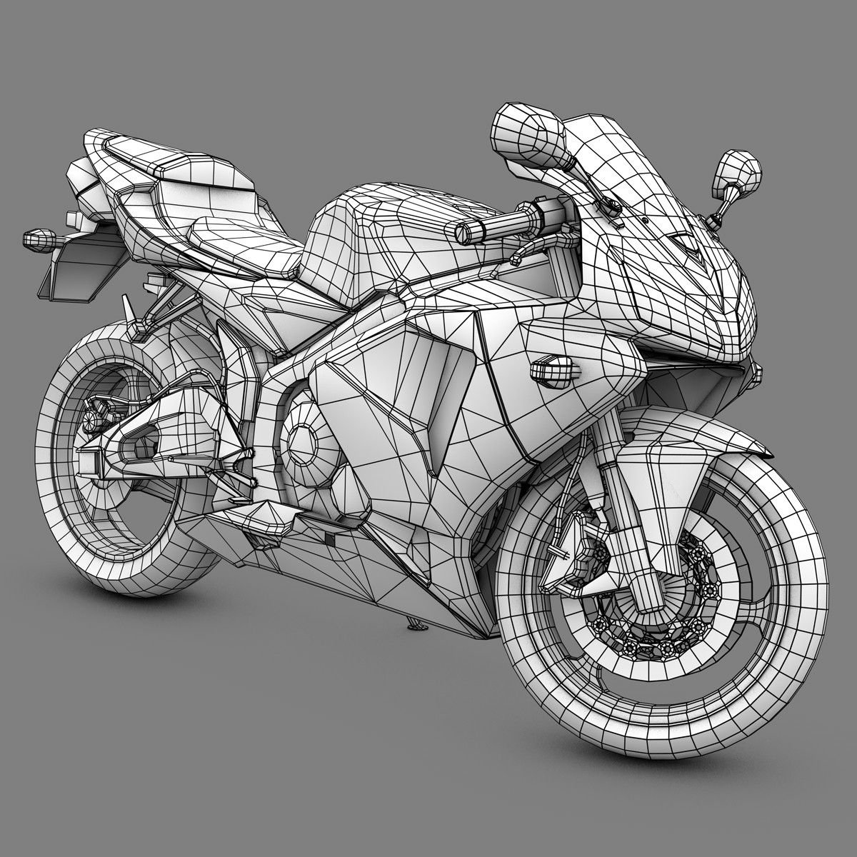 Мотоцикл Honda CBR 600 В трех проекциях