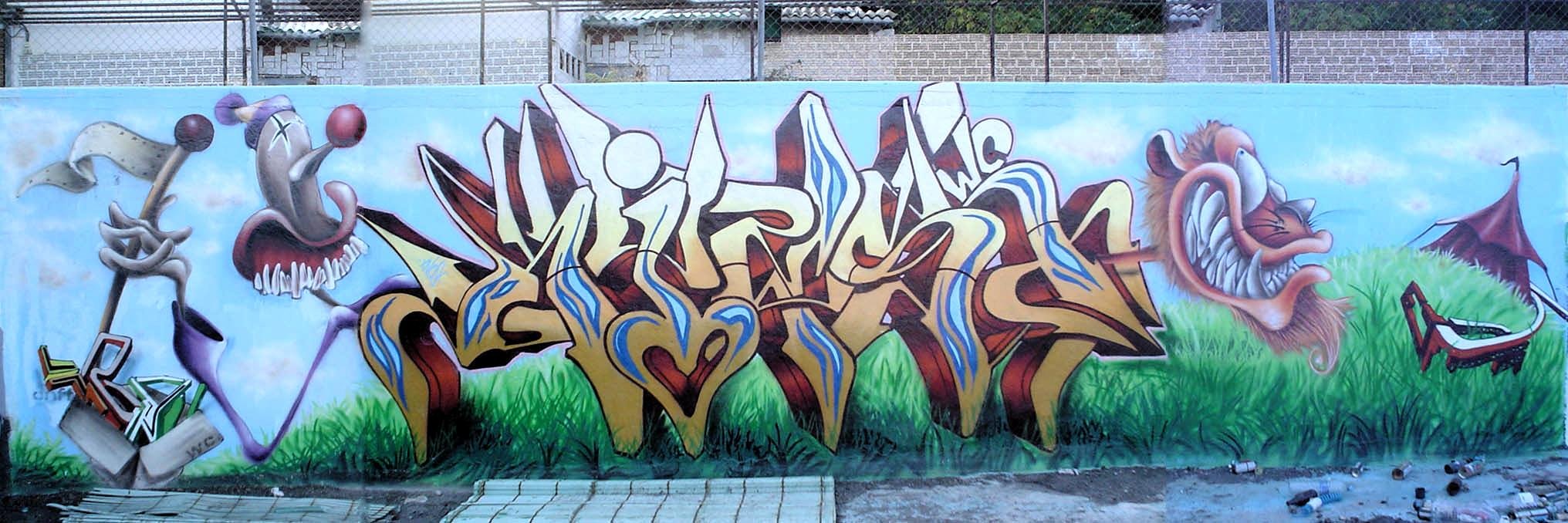 Рисунки в виде граффити