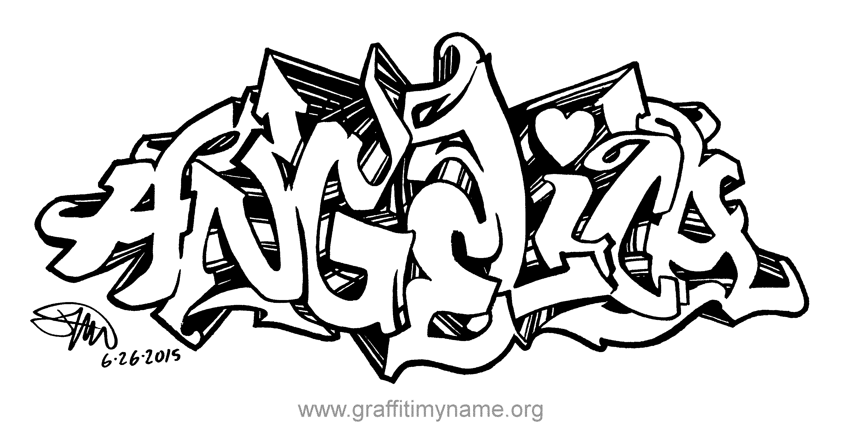 Рисунки карандашом граффити имена
