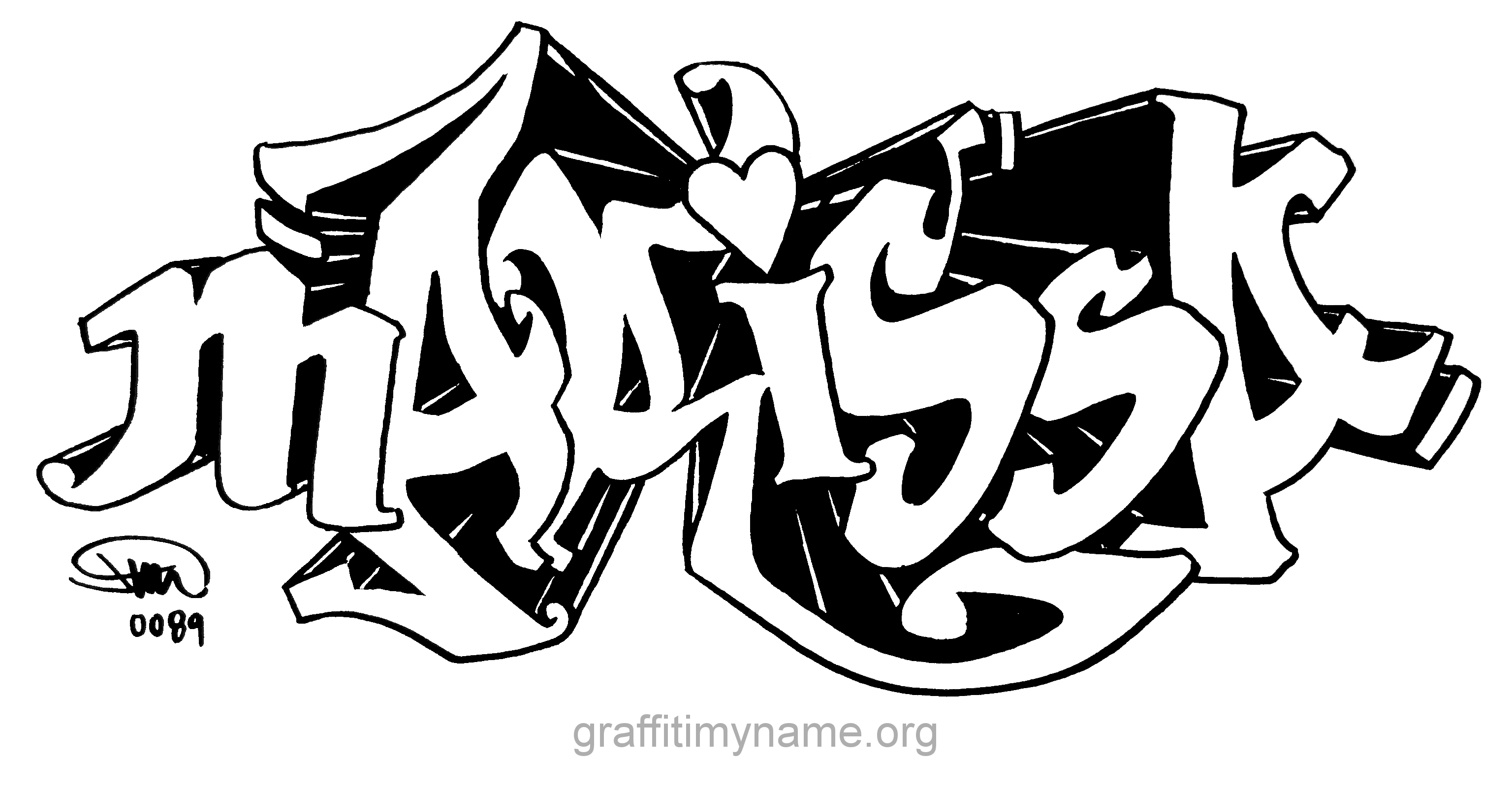 Легкие граффити карандашом