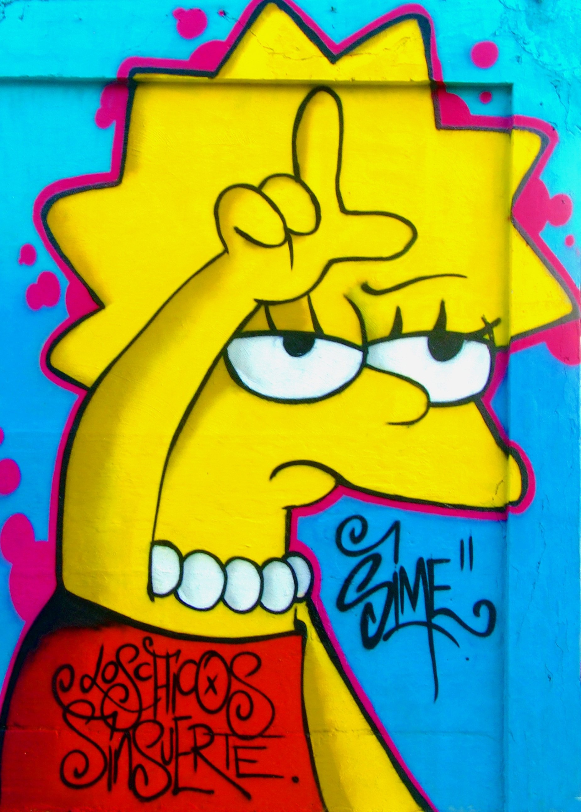 Барт симпсон граффити рисунок