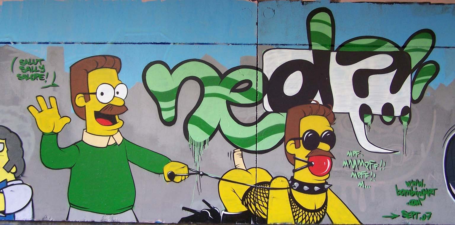 Граффити в стиле Симпсонов
