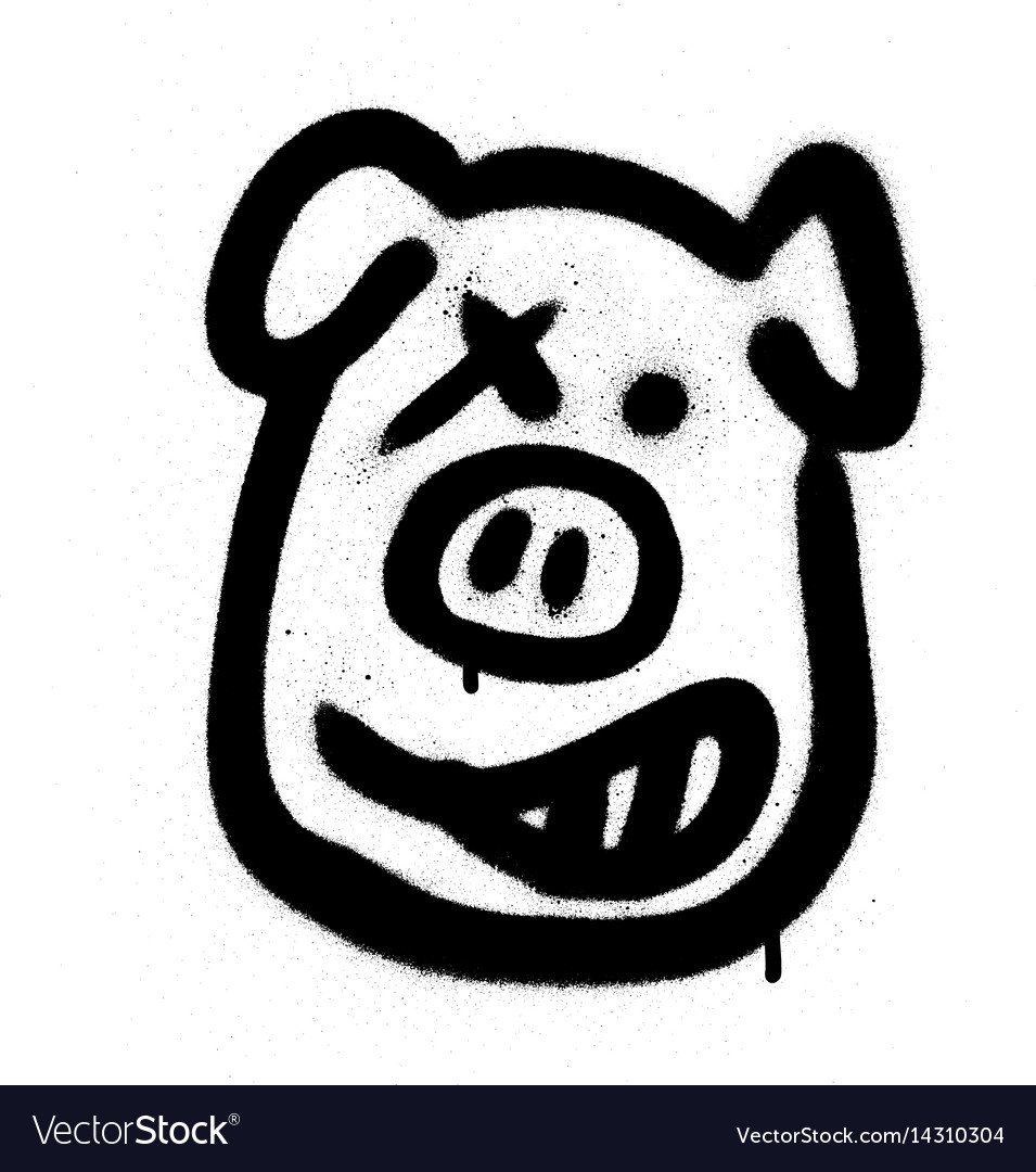 Граффити свинья
