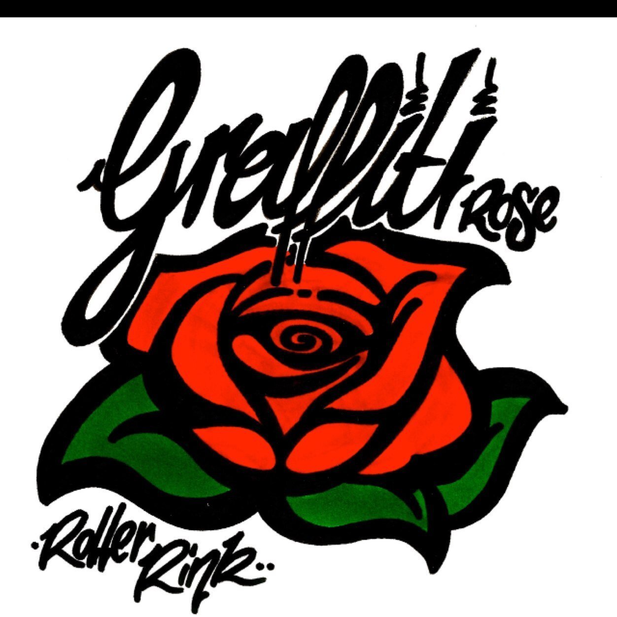 Роза в стиле граффити