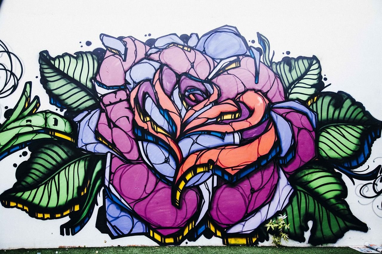 Цветы рисунок граффити