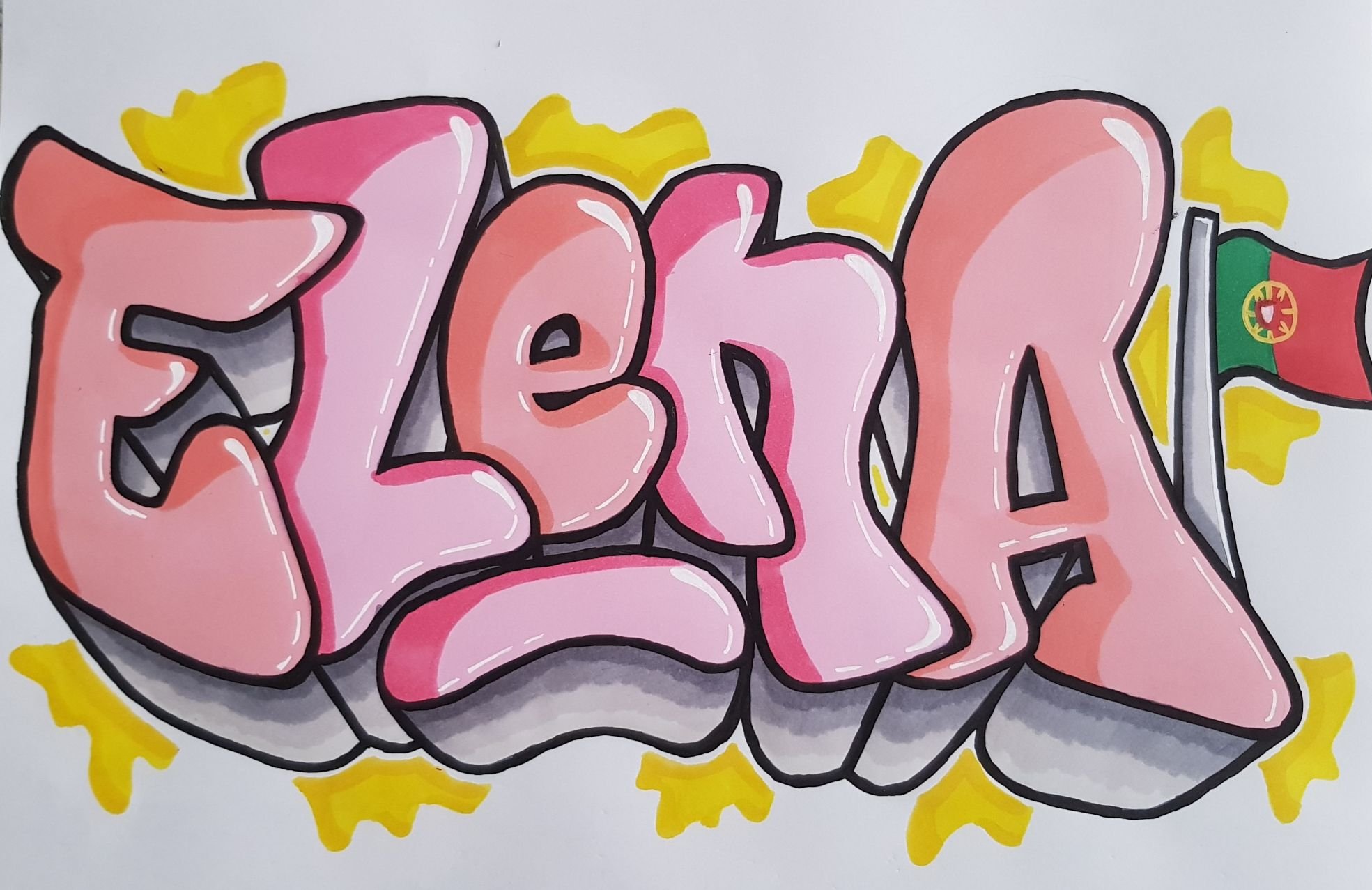 Граффити имя Лена