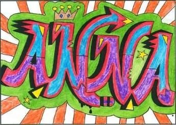 Граффити Аня