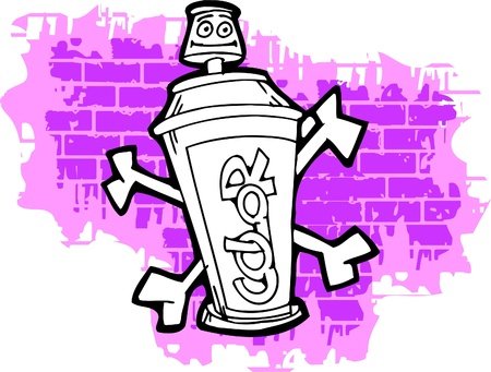 Баллончик с краской арт