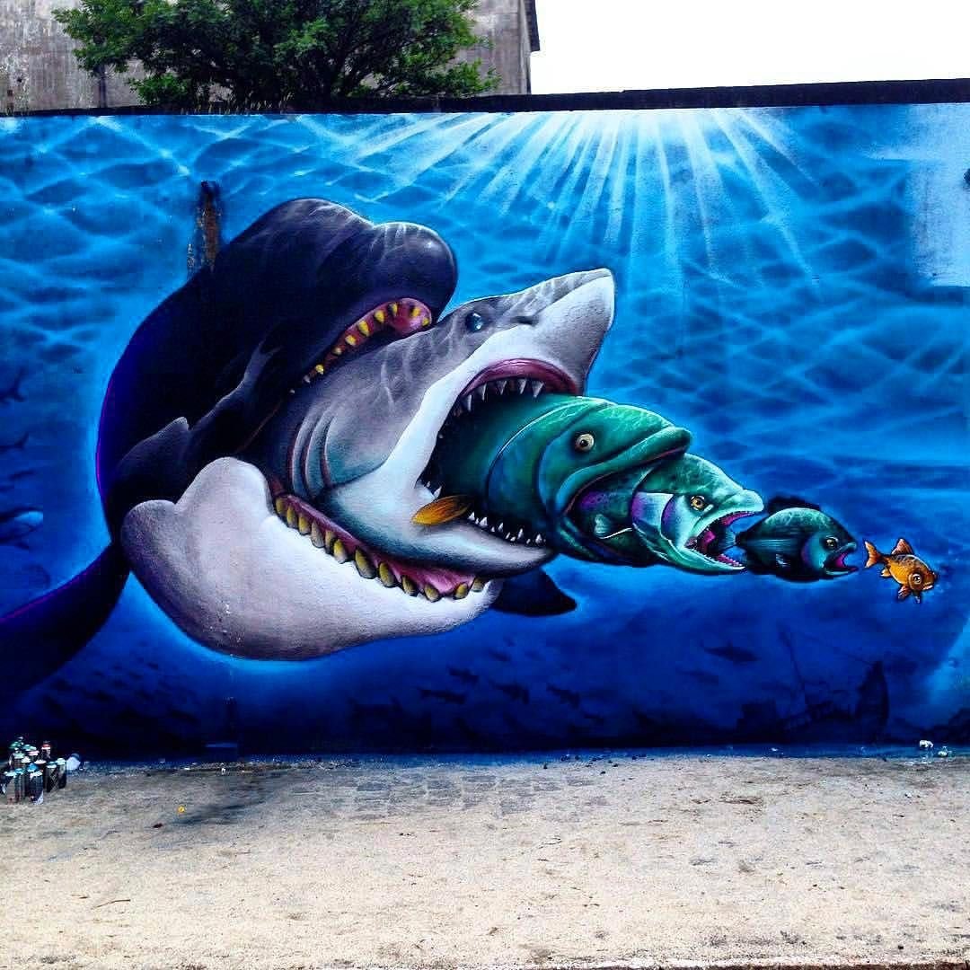 Граффити рыба