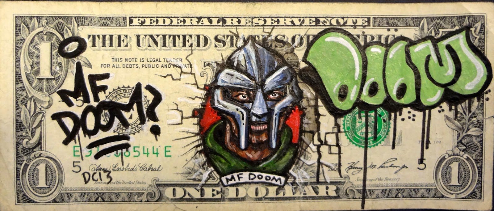 Разрисованные доллары граффити