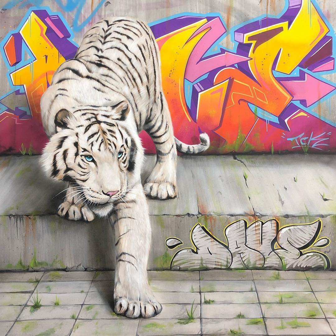 Красивые граффити животных