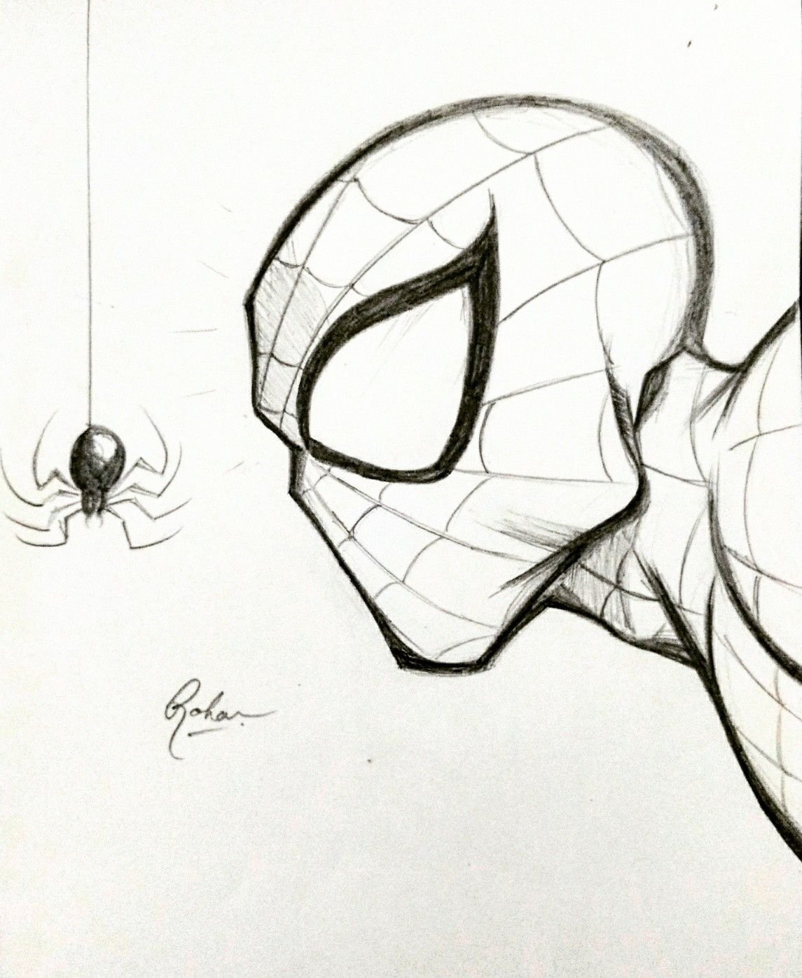 Рисунки для срисовки Марвел человек паук