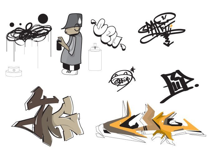 Тег персонажи. Украшения для граффити. Граффити элементы. Граффити дополнительные элементы. Граффити украшения элементы.