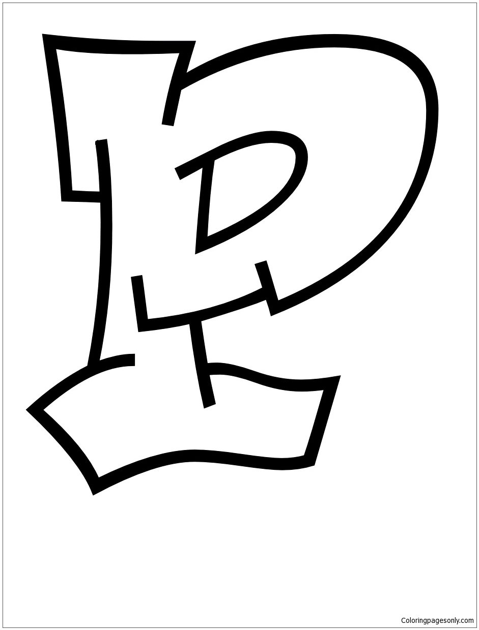 Буква r в стиле граффити