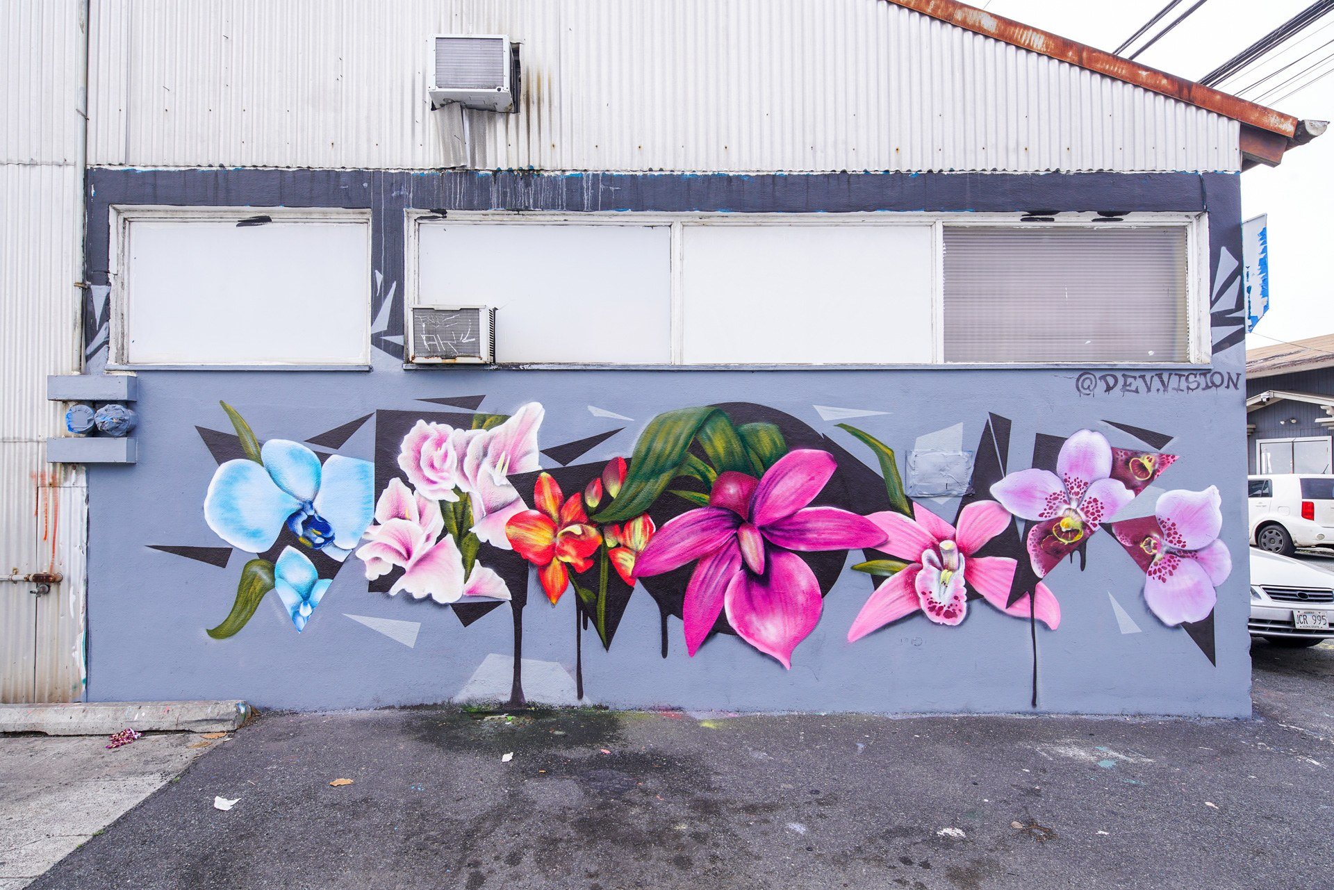 Красивое граффити цветы