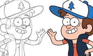 Диппер рисунок поэтапно