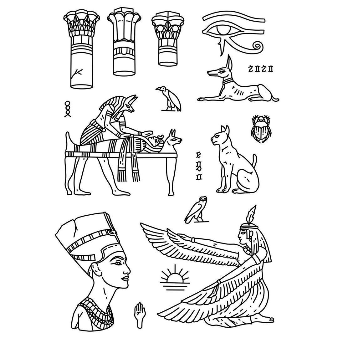 Сфинкс эскиз тату древнего Египта