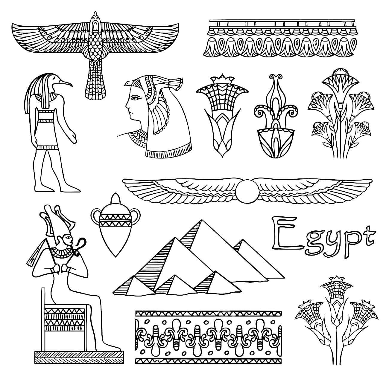 Антропоморфный орнамент древнего Египта