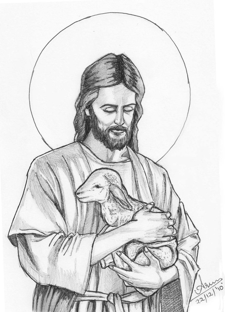 Иисус Христос рисунок
