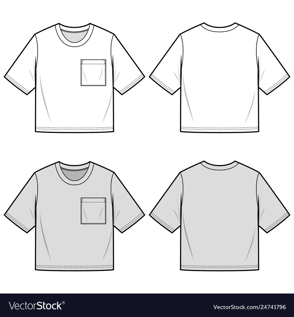 Эскиз футболки на человеке