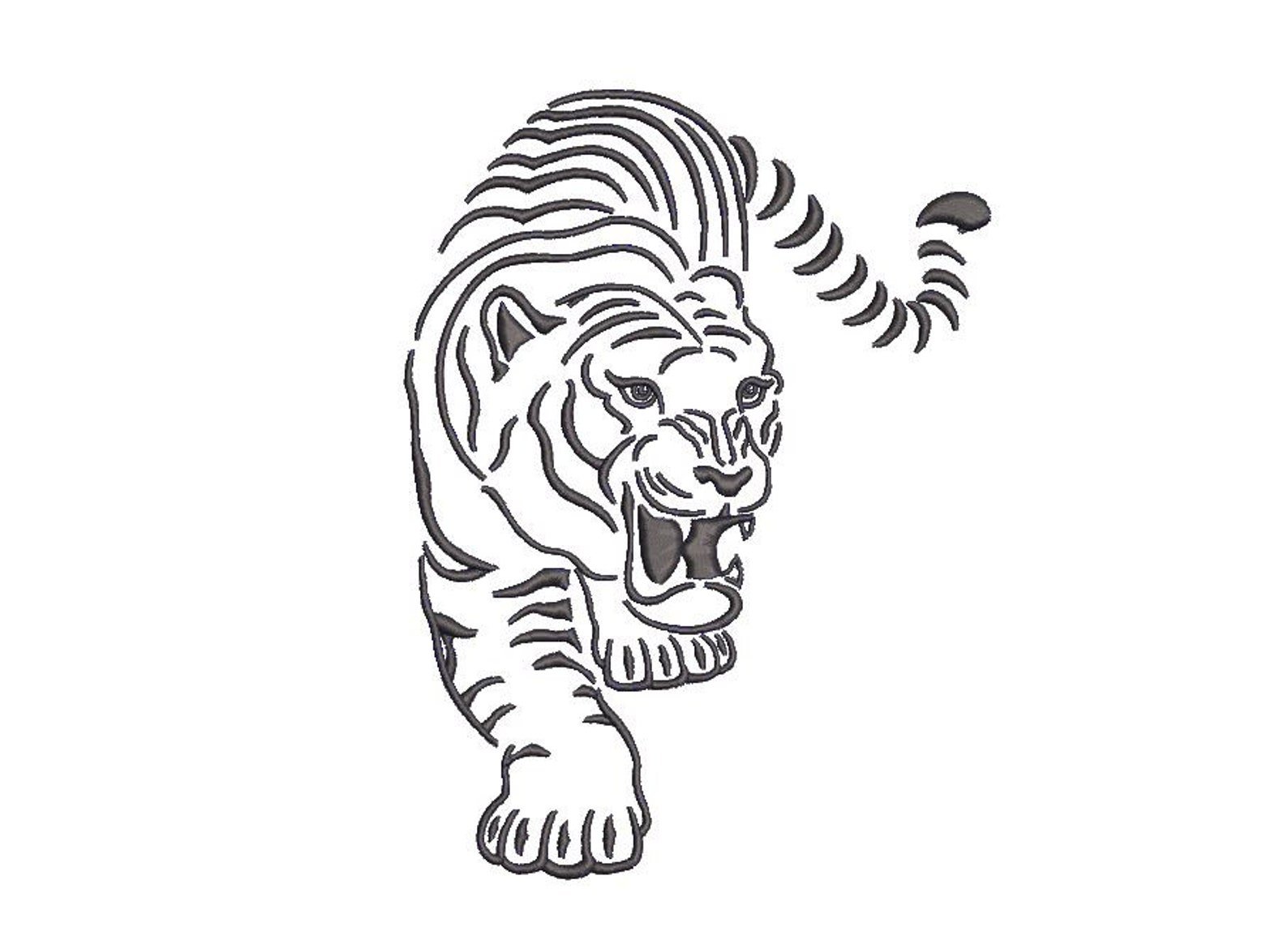 Тигр рисунок для срисовки