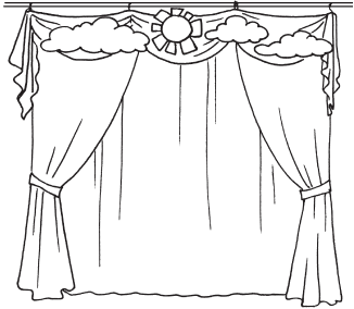 Шторы раскраска для детей