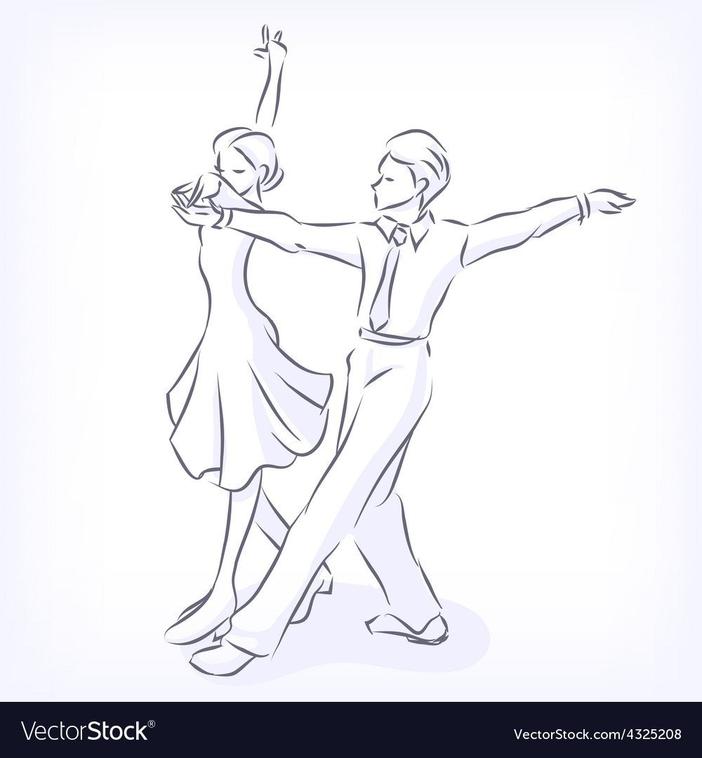 Рисунки для срисовки танцы