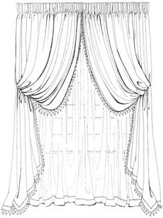 Эскиз итальянской шторы