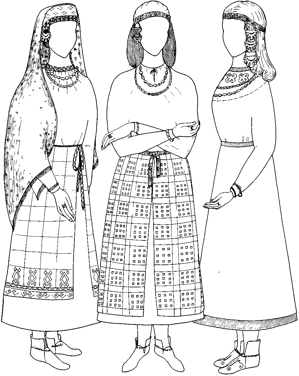 Понева одежда в древней Руси рисунок