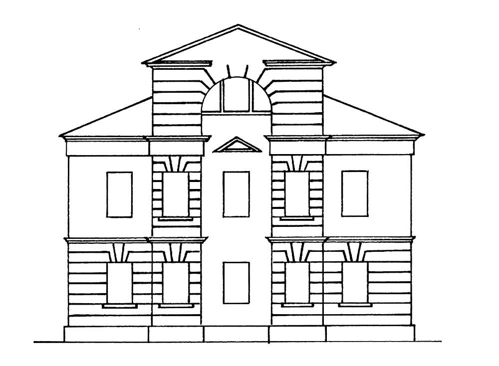Рисунок фасада здания