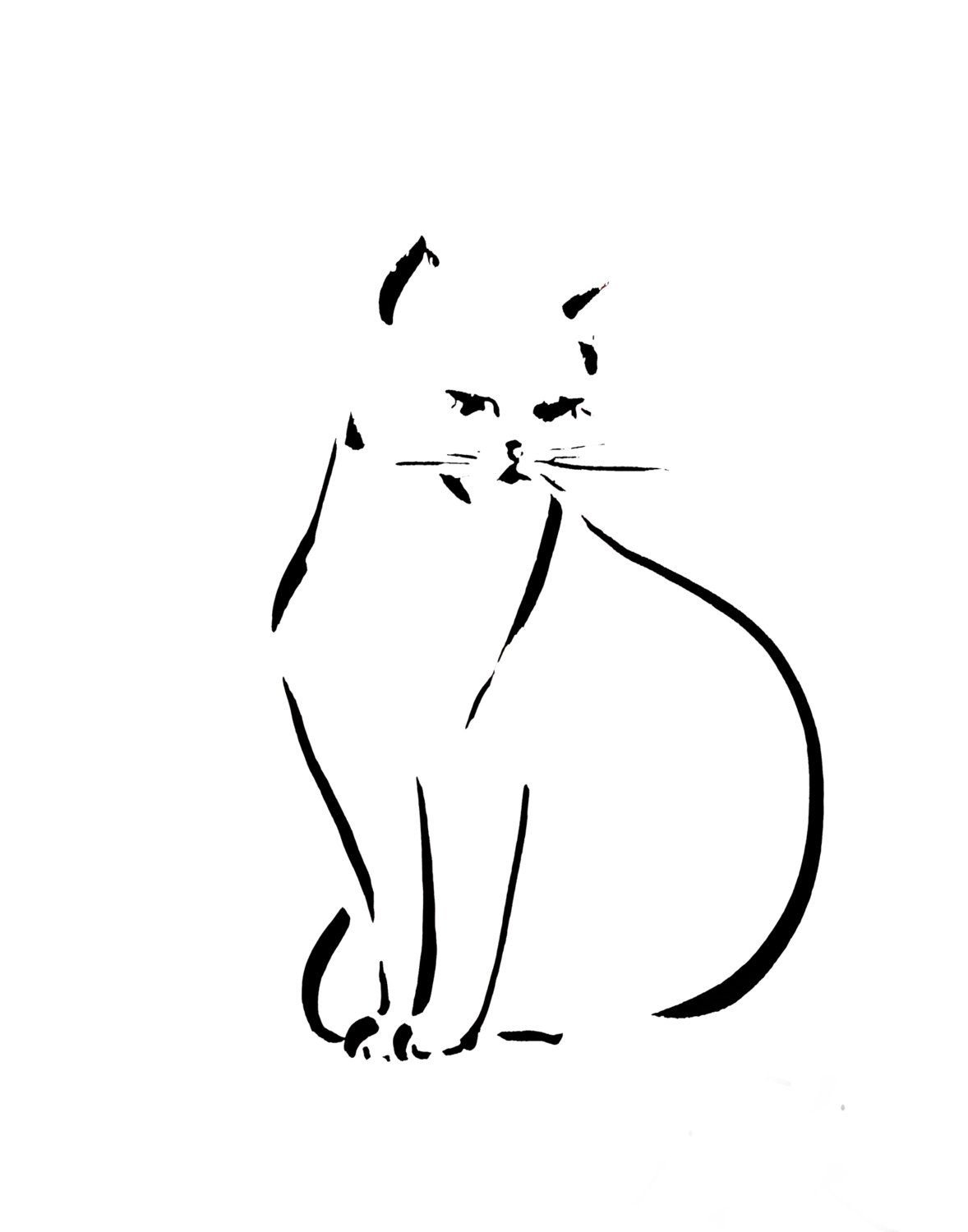 Графическое изображение кошки