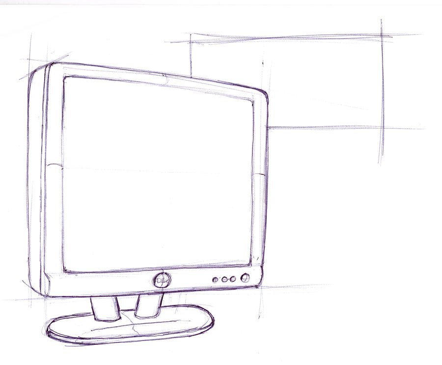 Draw4two рисовать на экране друга. Черно белый монитор. Монитор рисунок. Компьютер рисунок. Монитор компьютера рисунок.