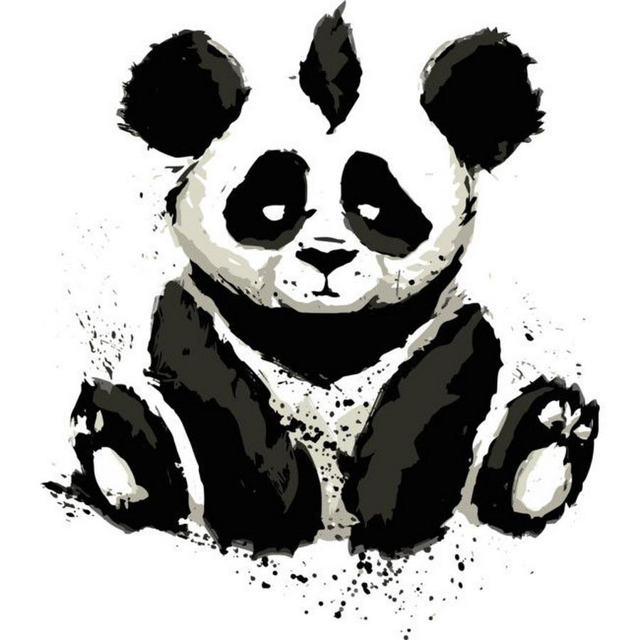 Крутая Панда рисунок