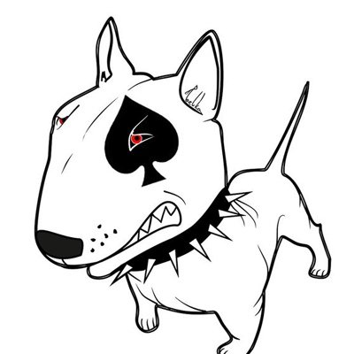 Бультерьер карандашом