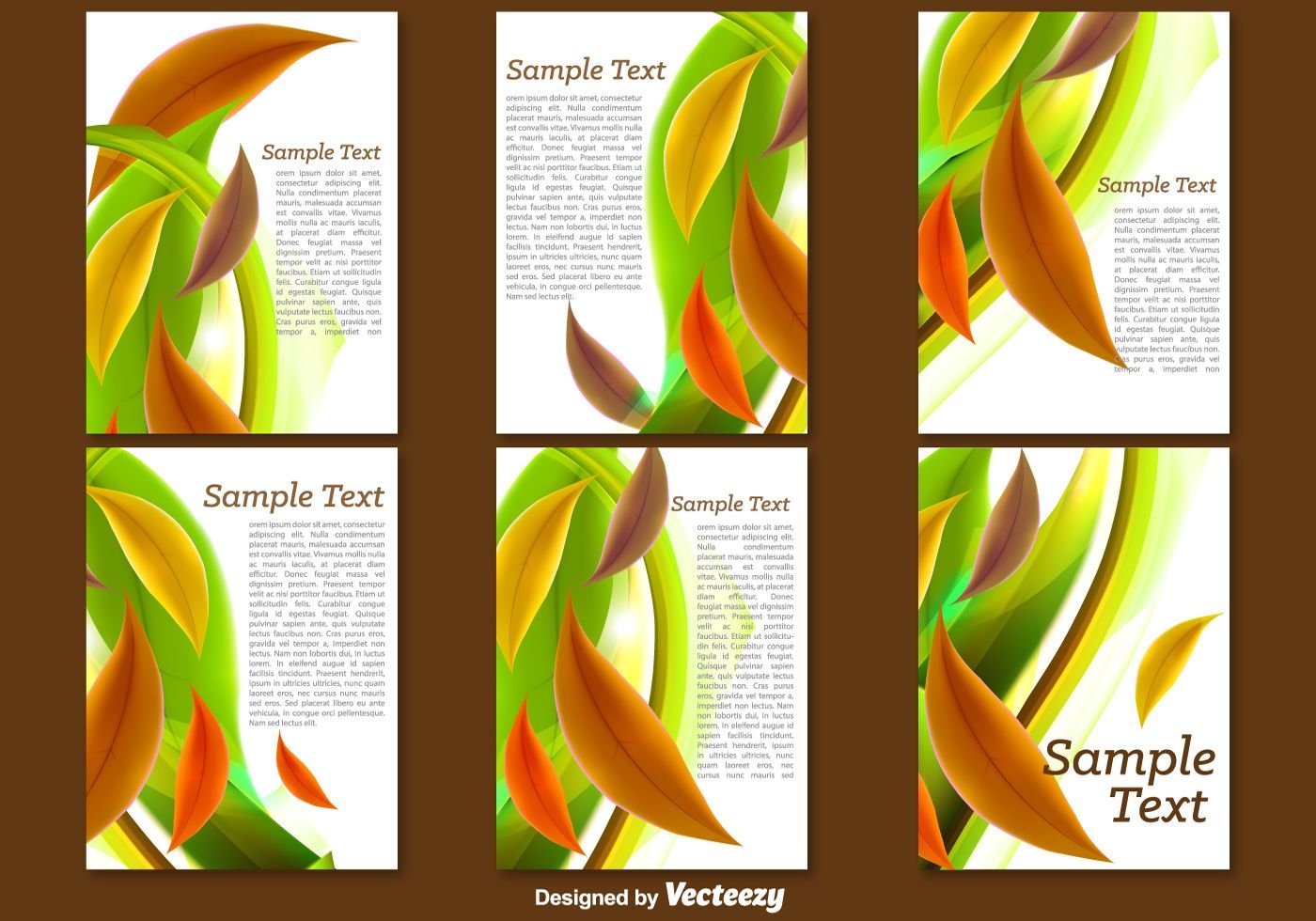 Дизайн листовки с листьями