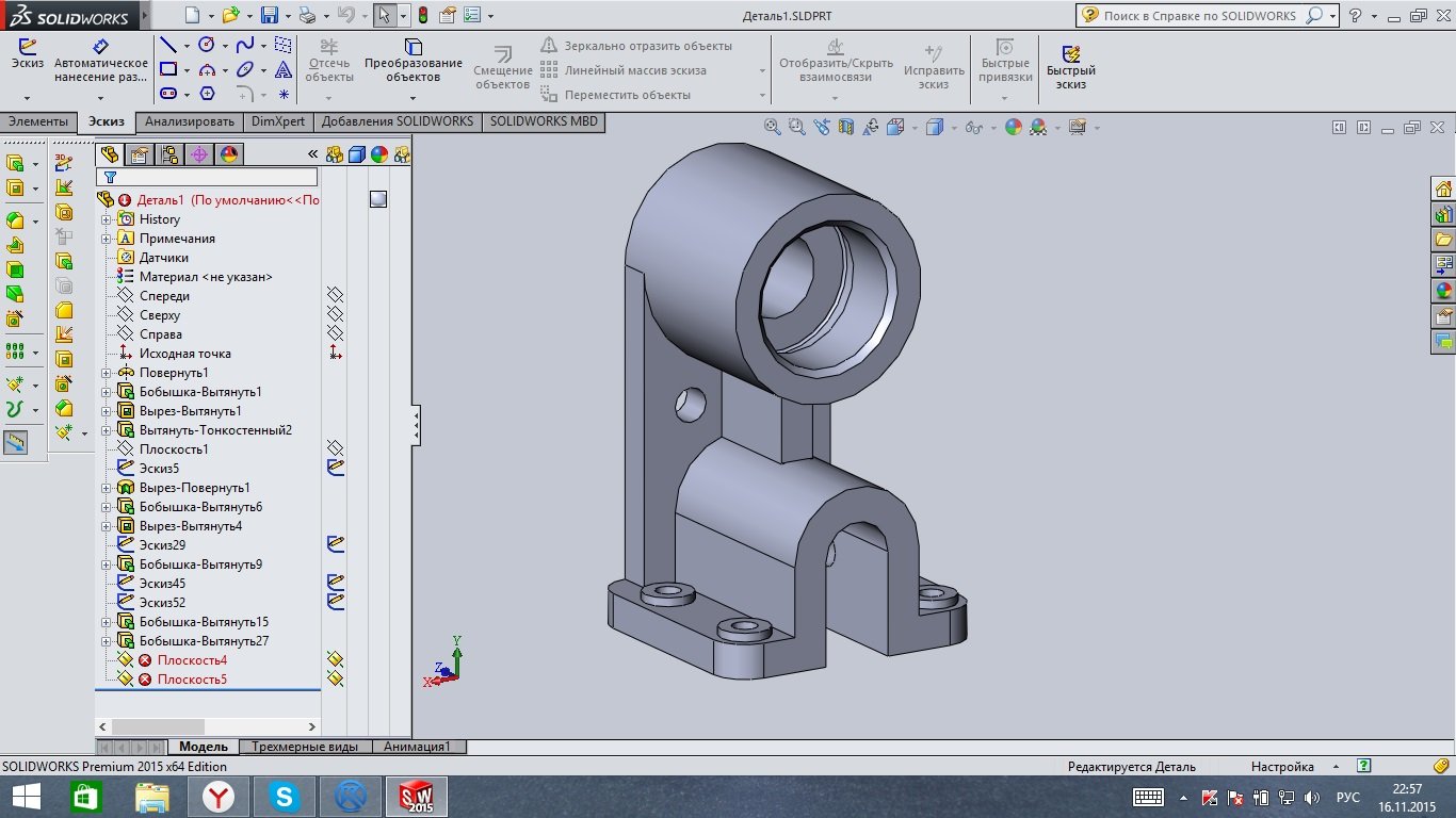 Эскизы в solidworks