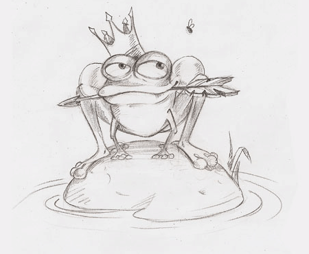 Царевна лягушка рисунок карандашом