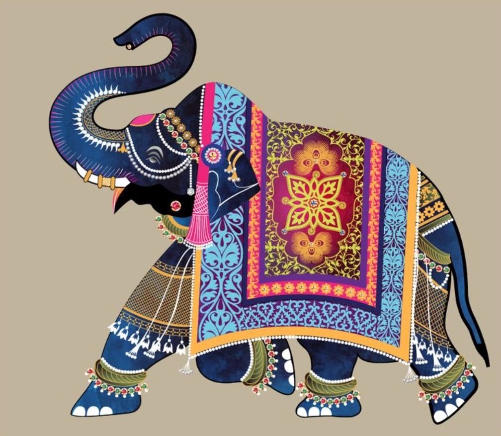 Орнамент Индии слон